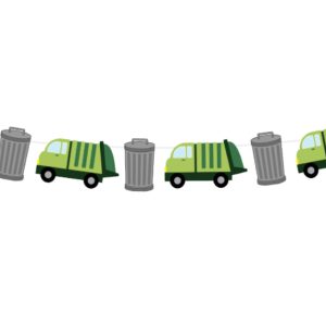 Garbage Truck Garland, Garbage Truck Banner, Garbage Truck Birthday Party