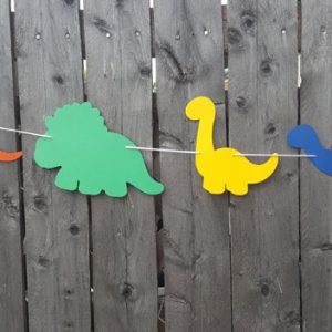 Dinosaur Banner, Dinosaur Garland, Dinosaur Silhouette Banner