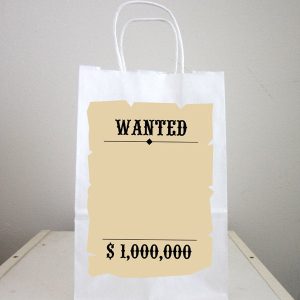 Cowboy Goody Bags, Cowboy Favor Bags, Cowboy Goodie Bags, Cowboy Party Bags, Wanted Sign Favors