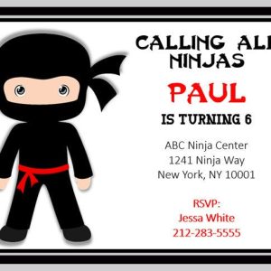 Ninja Birthday Invitation, Ninja Invitation, Ninja Invite, Karate Birthday Invitation - Karate Birthday Invite - Karate Invitation