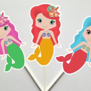 Mermaid Cupcake Toppers (128161150P)