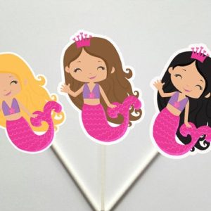 Mermaid Cupcake Toppers