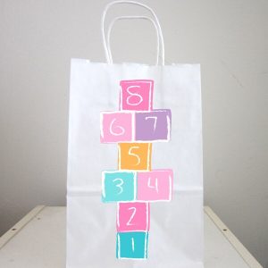 Hopscotch Goody Bags, Hopscotch Favor Bags. Hopscotch Gift Bags, Hopscotch