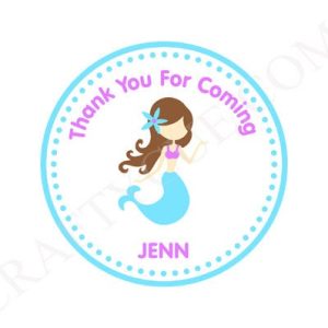 Mermaid Favor Tags, Mermaid Goody Bag Tags, Mermaid Favors
