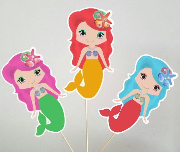 Mermaid Cupcake Toppers (128161150P) - Image 3