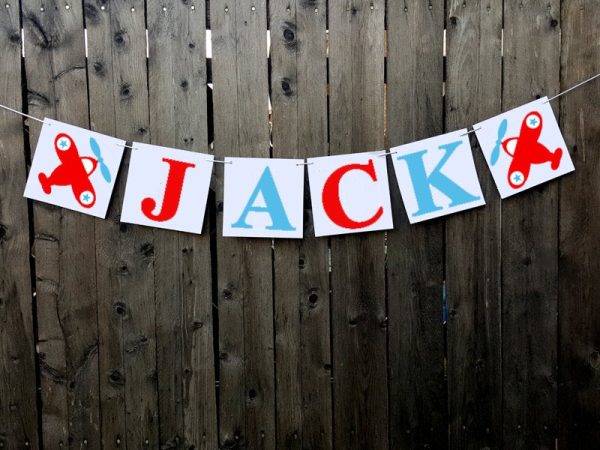 Airplane Banner, Airplane Name Banner, Airplane 1st Birthday, Airplane Party Banner, Airplane Sign, Airplane Nursery, Airplane Garland