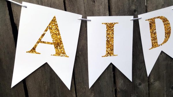 Birthday Banner, Party Banner, Personalized Name Banner, Gold and White Banner, Gold Glitter Banner, Happy Birthday Banner, Bachelorette
