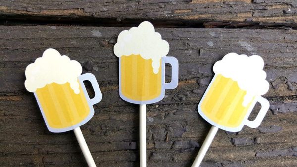 Beer Mug Banner, Beer Mug Garland, Bachelor Party Banner, Sports Party Banner, 21st Birthday Banner, Father's Day Banner, Man Cave