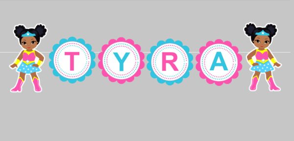 Superhero Birthday Favor Tags, Girl Superhero Favor Tags
