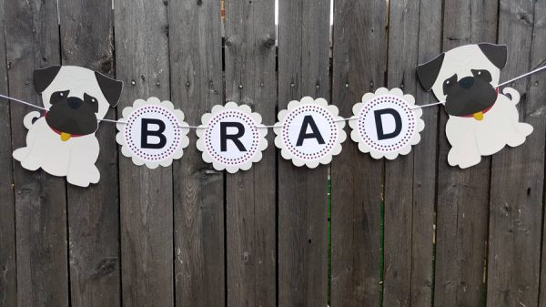 Pug Banner - Pug Birthday Banner