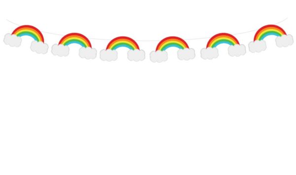 Rainbow Banner -  Rainbow Birthday Banner - 3D