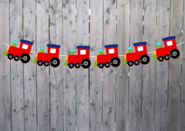 Train Cake Topper - Train Centerpiece Stick
