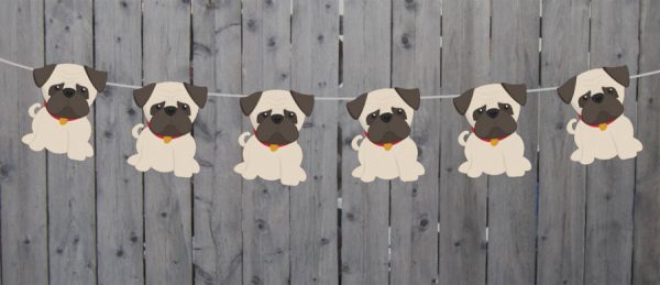 Pug Banner - Pug Birthday Banner