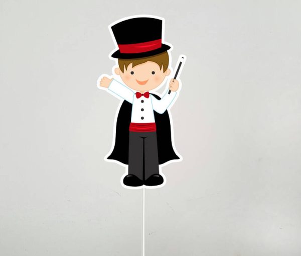 Magician Cake Topper, Magic Party Cake Topper