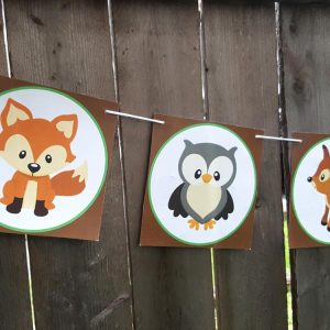 Woodland Animals Banner - Woodland Banner - Woodland Garland - Animal Banner, Forest Animals Banner, Nursery Banner, Nursery Decorations