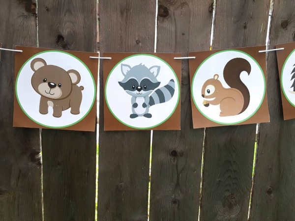 Woodland Animals Banner - Woodland Banner - Woodland Garland - Animal Banner, Forest Animals Banner, Nursery Banner, Nursery Decorations