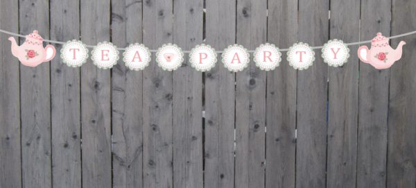 Tea Party Banner, Tea Party Birthday, Tea Party Decorations