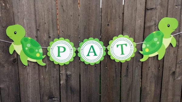 Turtle Banner - Turtle Birthday Banner - Turtle Baby Shower Banner