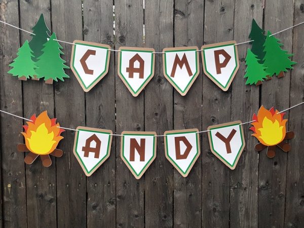 Camp Fire Banner, Fire Banner, Camping Banner, Camping Birthday, Camping Party, Camping Decorations, Camping Tent Banner