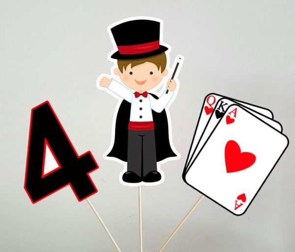Magician Cake Topper, Magic Party Cake Topper