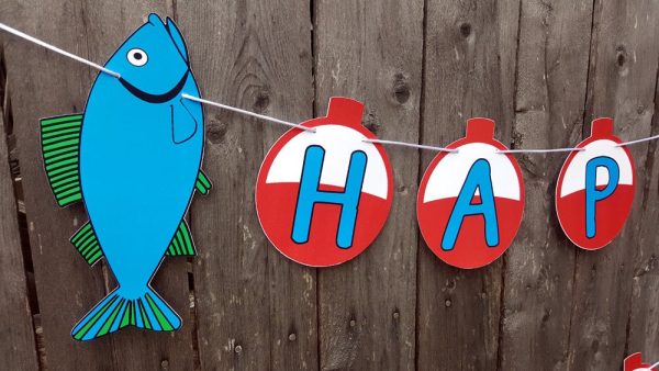 Fish Banner, Fishing Happy Birthday Banner, Fishing Birthday Banner, Fisherman Party, Fishing Banner, Fishing Photo Prop (3117221P)
