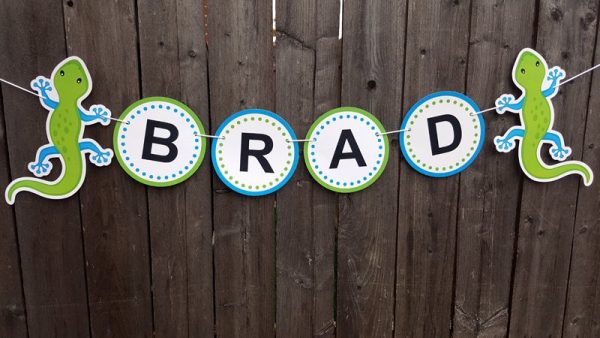 Lizard Banner - Lizard Birthday Banner - Lizard Party Banner, Lizard Party Decorations