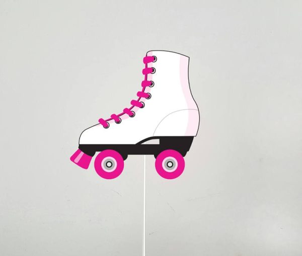Roller Skate Cake Topper - Centerpiece Stick