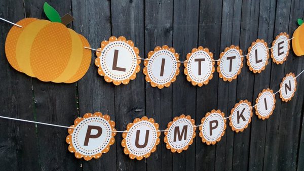 Little Pumpkin Banner, Little Pumpkin Baby Shower, Little Pumpkin Birthday, Pumpkin Banner, Pumpkin Birthday Party - Image 3