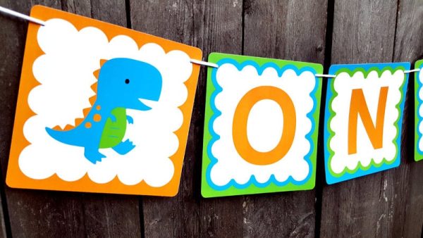 Dinosaur Banner - Dinosaur Birthday Banner - Dinosaur ONE Banner - Dinosaur High Chair Banner
