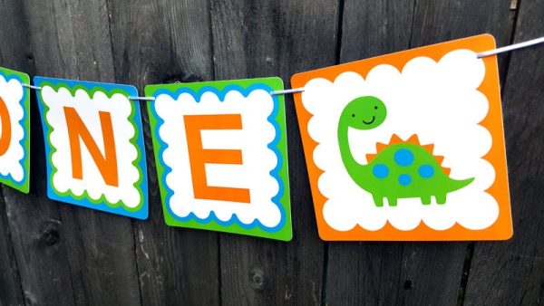 Dinosaur Banner - Dinosaur Birthday Banner - Dinosaur ONE Banner - Dinosaur High Chair Banner