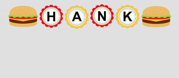 Hamburger Banner, Cheeseburger Banner, Fast Food Banner, Photo Prop