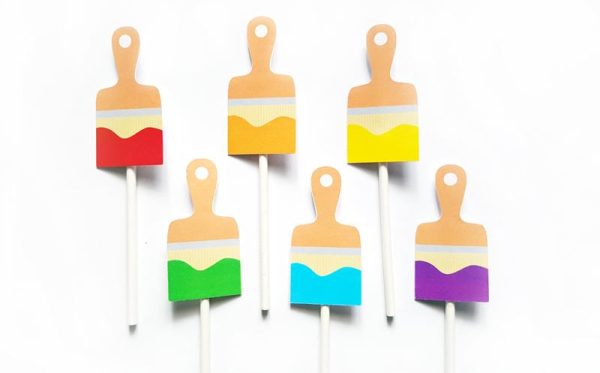 Paint Party Banner, Art Party Banner, Art Party Garland, Paintbrush Banner, Paintbrush Garland, Paint Party Garland, Confetti, Paint Brush
