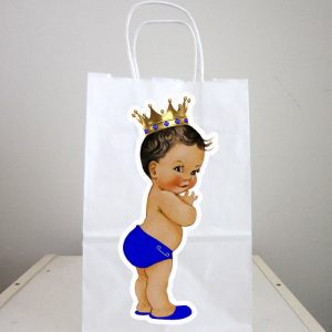 Prince Goody Bags, Prince Baby Shower Favors, Princess Goody Bags, Princess Baby Shower, Gold Crown Bags