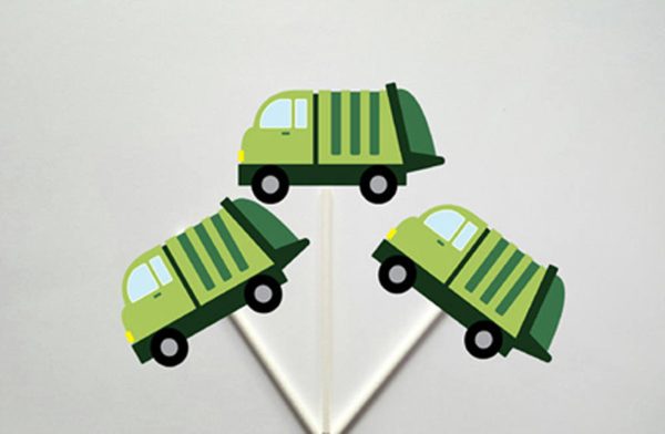Garbage Truck Birthday Invitation - Garbage Truck Party Invitation - Garbage Truck Invitation