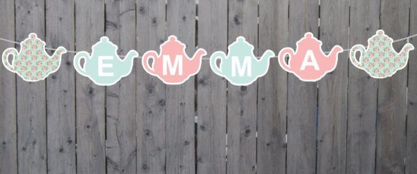 Tea Party Banner, Tea Party Birthday, Tea Party Decorations