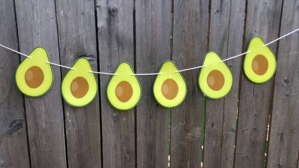 Avocado Banner, Avocado Birthday Banner, Avocado Party Banner, Avocado Garland, Photo Prop