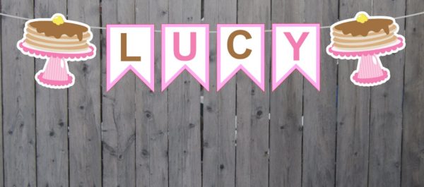 Pancake Garland, Pancake Banner, Pancakes and Pajamas, Slumber Party, Pancake Photo Prop, Pancake Decorations