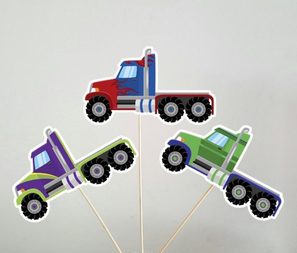 Semi Truck Centerpieces, Semi Truck Party, Semi Truck Birthday