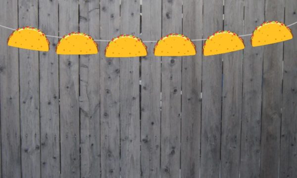 Taco Garland, Taco Banner, Taco Birthday, Taco Twosday, Taco Tuesday, Fiesta, Cinco De Mayo, taco decorations, Photo Prop