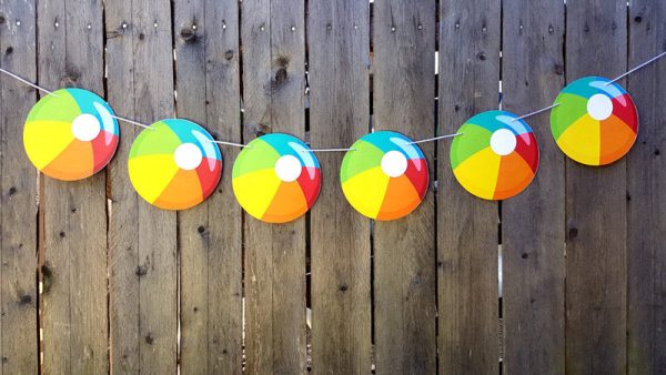 Beach Ball Goody Bags, Beach Ball Favor Bags, Beach Ball Party Bags, Beach Ball Centerpiece Bags, Beach Birthday, Beach Wedding - Image 4