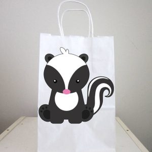 Skunk Goody Bags, Skunk Favor Bags, Skunk Party Bags, Skunk Birthday Favor Bags, Skunk Baby Shower, Woodland Party Favors, Woodland Birthday