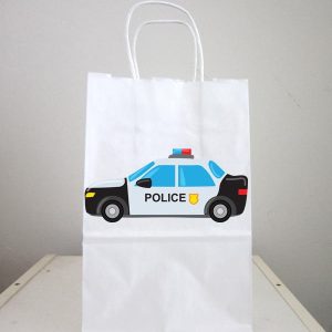 Police Car Goody Bags, Police Car Favor Bags, Police Car Gift Bags, Police Car Birthday, Police Car Party Bags