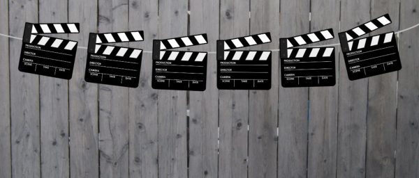 Movie Party Garland, Movie Party Banner, Popcorn Banner, Popcorn Garland, Photo Prop