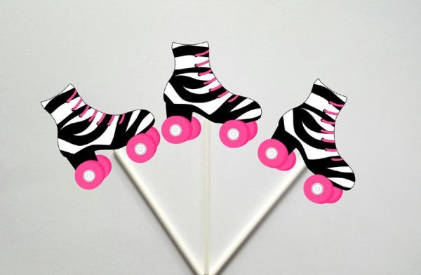 Roller Skate Centerpiece Sticks