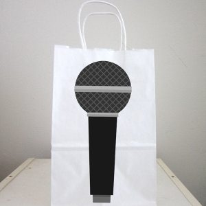 Microphone Goody Bag, Singing Birthday, Music Birthday, Rock Star Birthday Party Favor, Goody, Gift Bags