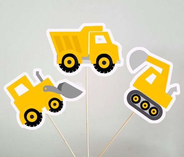 Construction Party Centerpieces, Construction Birthday Centerpieces, Dump Truck Centerpieces, Digger Centerpieces