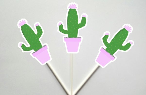CACTUS GARLAND, Cactus Banner, Cactus Decorations, Cactus Birthday, Cactus Baby Shower, Cactus Photo Prop, Cactus Backdrop, Fiesta Birthday
