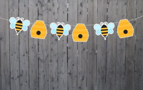 Bee Banner, Bumble Bee Banner, Bee Garland, Bumble Bee Garland, Bee Baby Shower Banner, Bee Birthday Banner, Bee Decorations - 11119302A