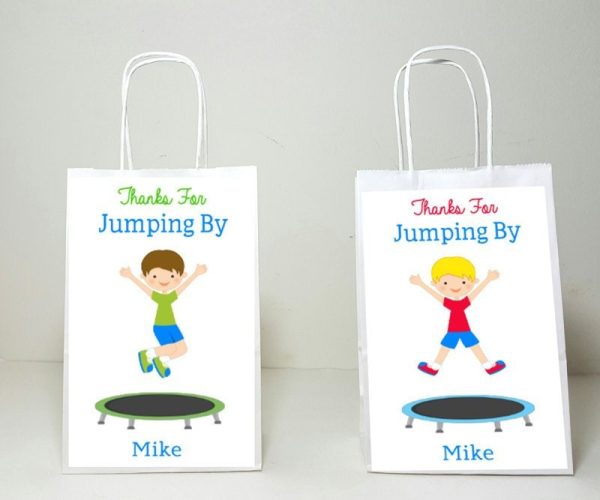 Trampoline Party Goody Bags, Jumping Party Goody Bags, Bounce Party Goody Bags, Bounce Party Favor Bags, Bounce Party Gift Bags