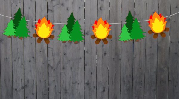 Camp Fire Banner, Fire Banner, Camping Banner, Camping Birthday, Camping Party, Camping Decorations, Camping Tent Banner